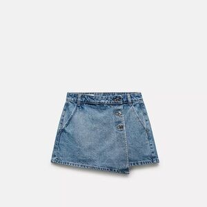 Zara Blue Denim Mini Skirt